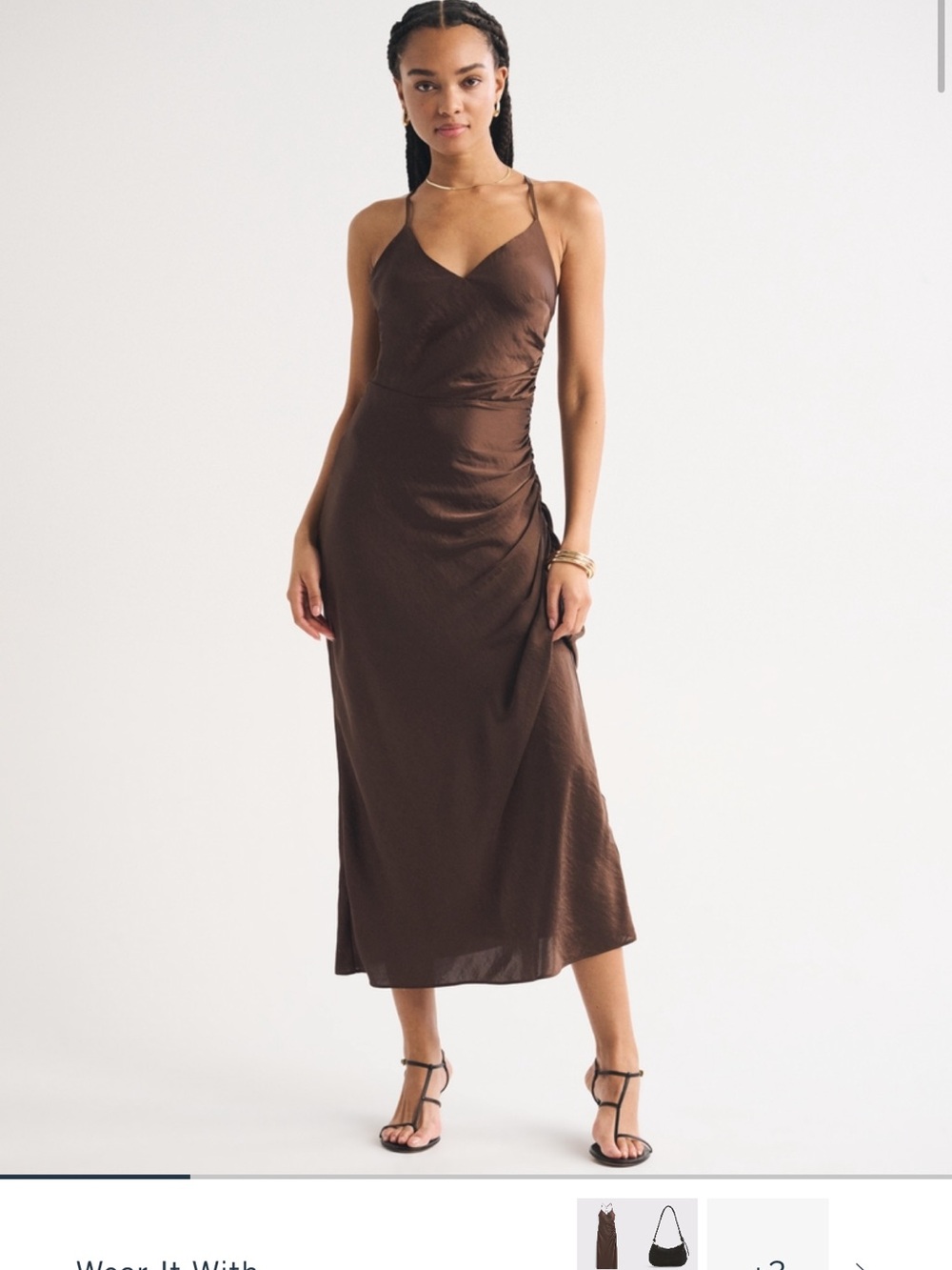 Abercrombie Open-Back Hardware Maxi Dress